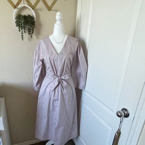 SEA New York Gabriette waist tie dress in Fog